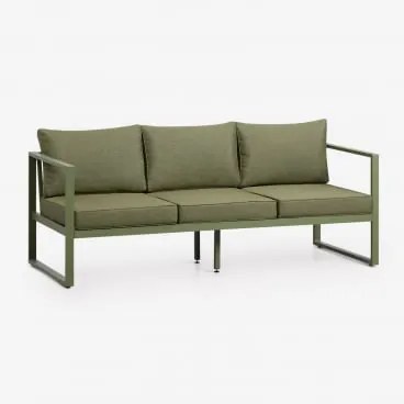 Sofa Ogrodowy 3-osobowy Z Aluminium Lipov Intensywny Verde Olive - Sklum