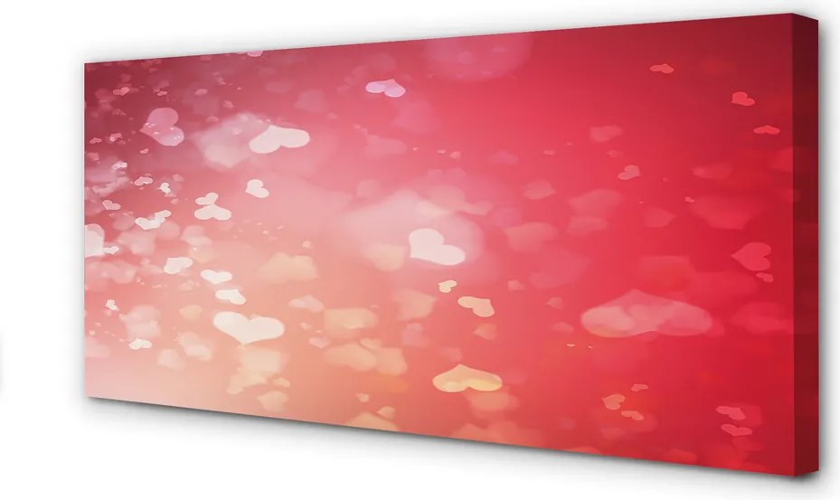 Obraz drukowany na płótnie Miłość na Czerwonym Tle
