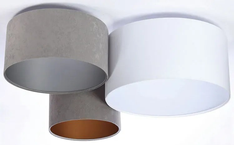 Minimalistyczny okrągły plafon welurowy - EXX48-Mewer