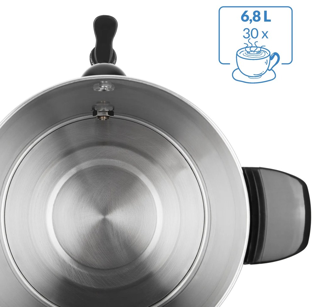 Jurhan Podgrzewacz do wina/herbaty COZY, 6,8l, srebrna