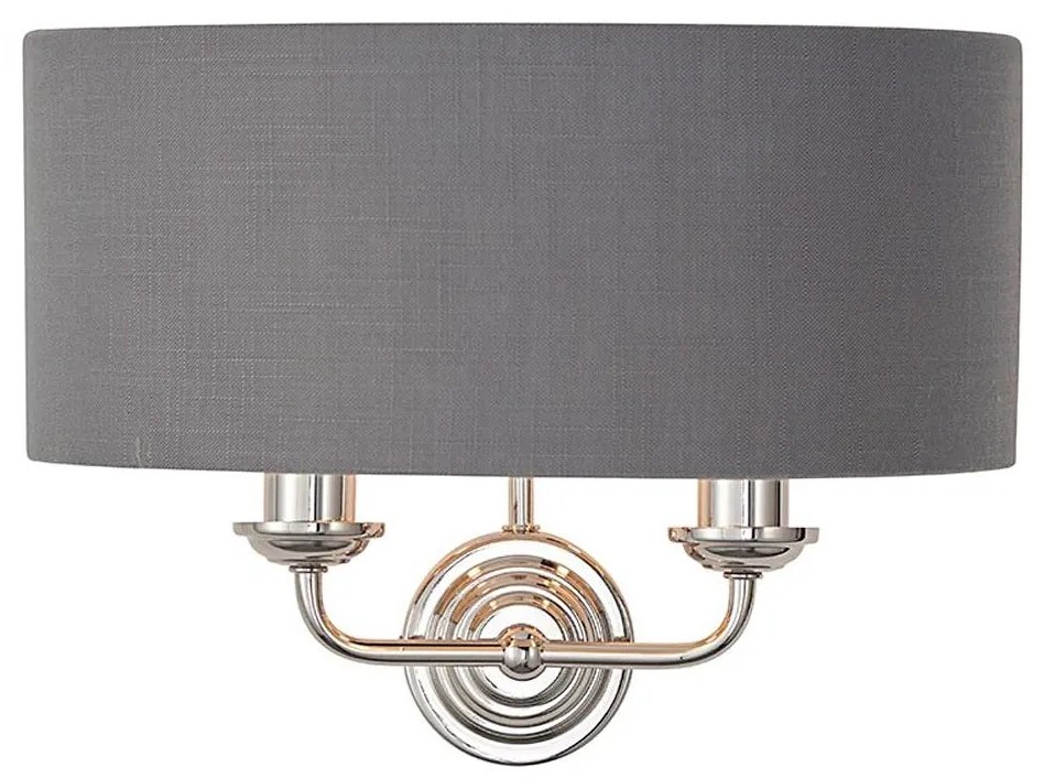 Endon 94406 - Kinkiet HIGHCLERE 2xE14/40W/230V ciemnoszary/chrom błyszczący