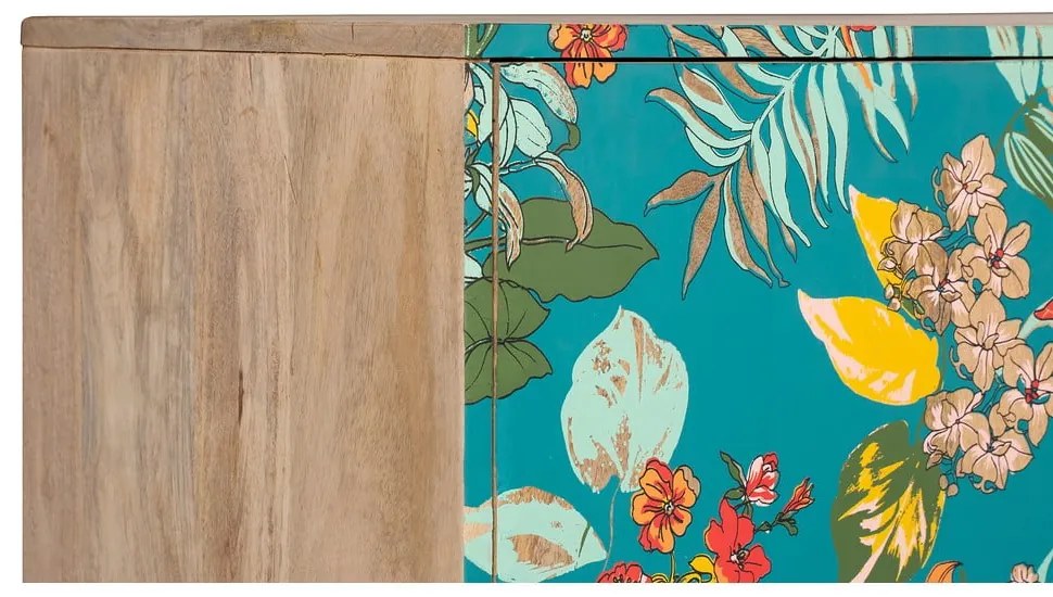 Turkusowo-naturalna szafka 90x85x40 cm Reipur – Interia Home & Living
