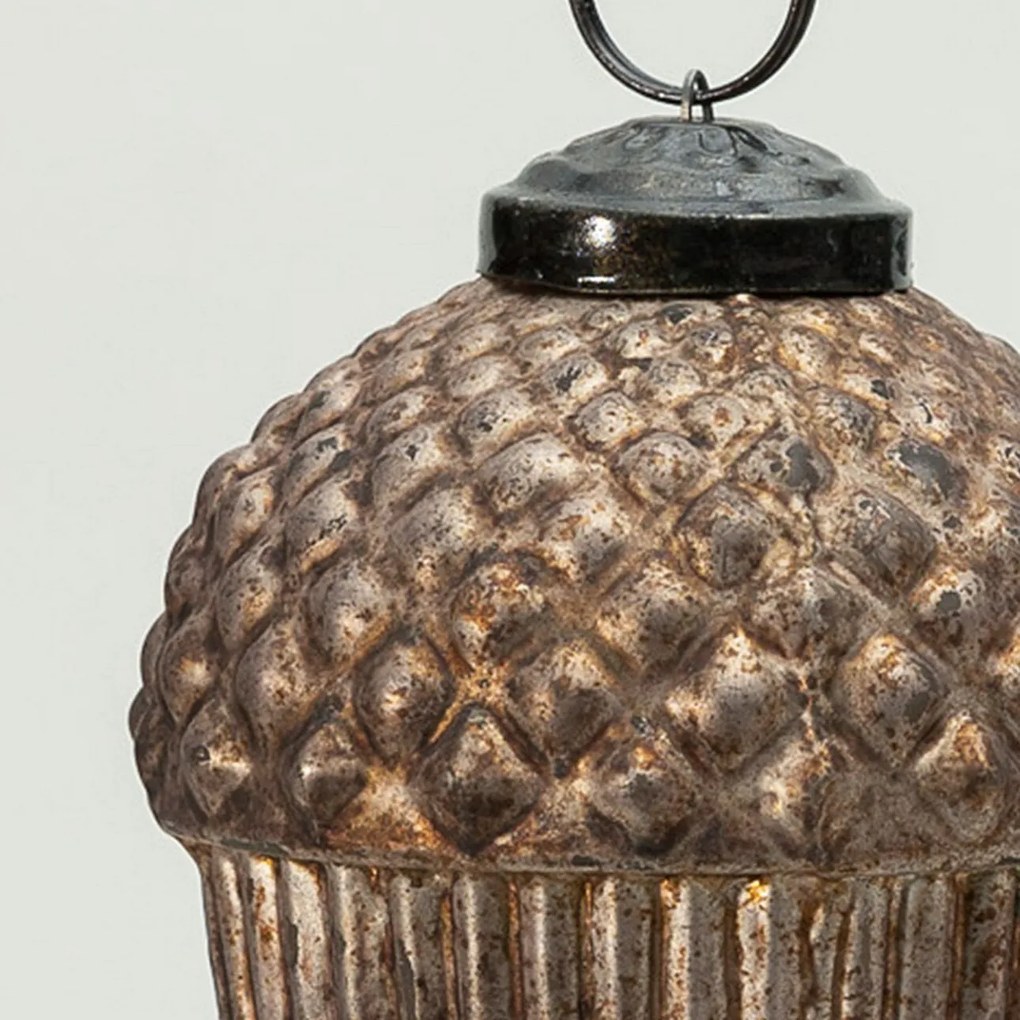 Bombka szklana Acorn Gold 7x7x10 cm