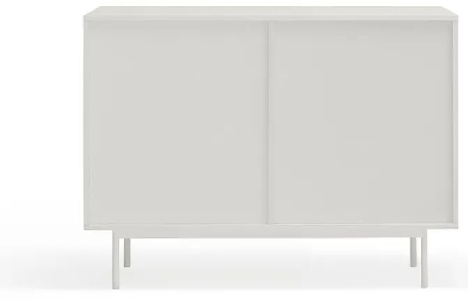 Biało-naturalna niska komoda w dekorze dębu 108x80 cm Sierra – Teulat