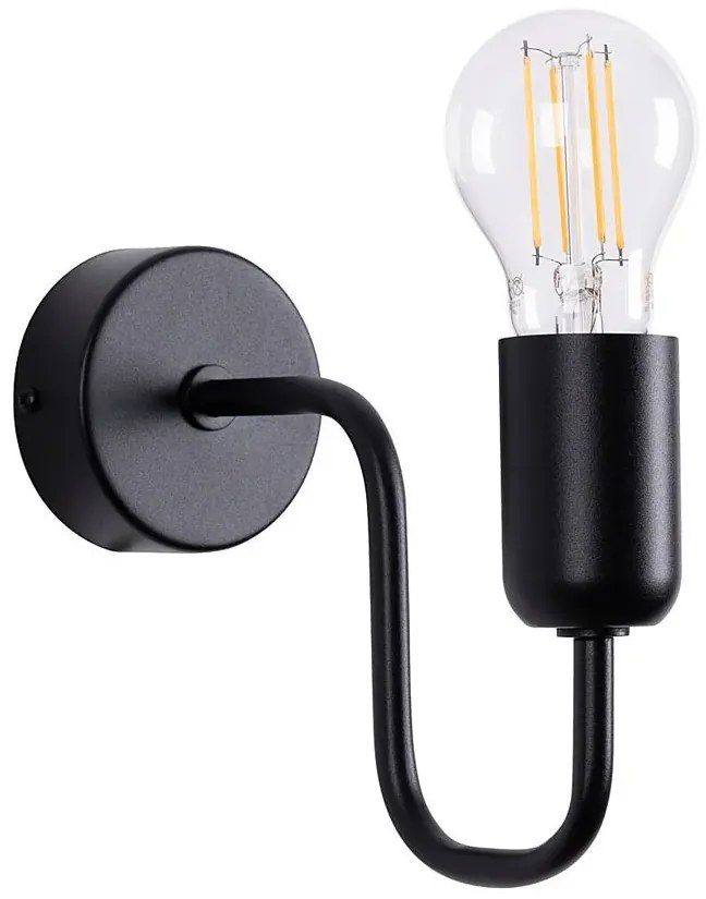 Czarny loftowy kinkiet bez klosza - A629-Gray