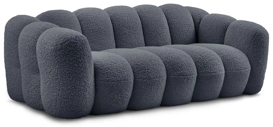 Ciemnoszara sofa z materiału bouclé 232 cm Hippolyte – Bobochic Paris