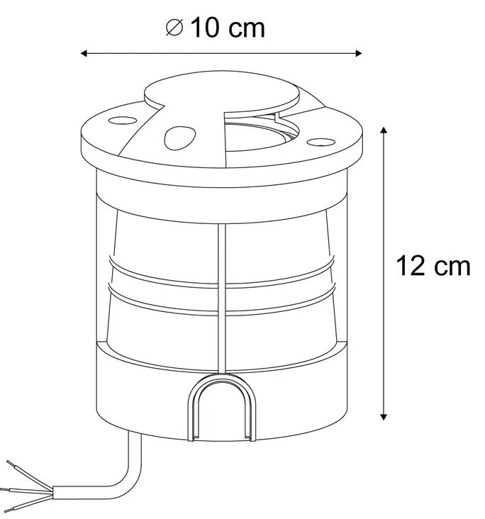 Zewnetrzna Nowoczesny reflektor gruntowy czarny GU10 50mm 2-źródła światła IP65 - Cellar Nowoczesny Oswietlenie zewnetrzne