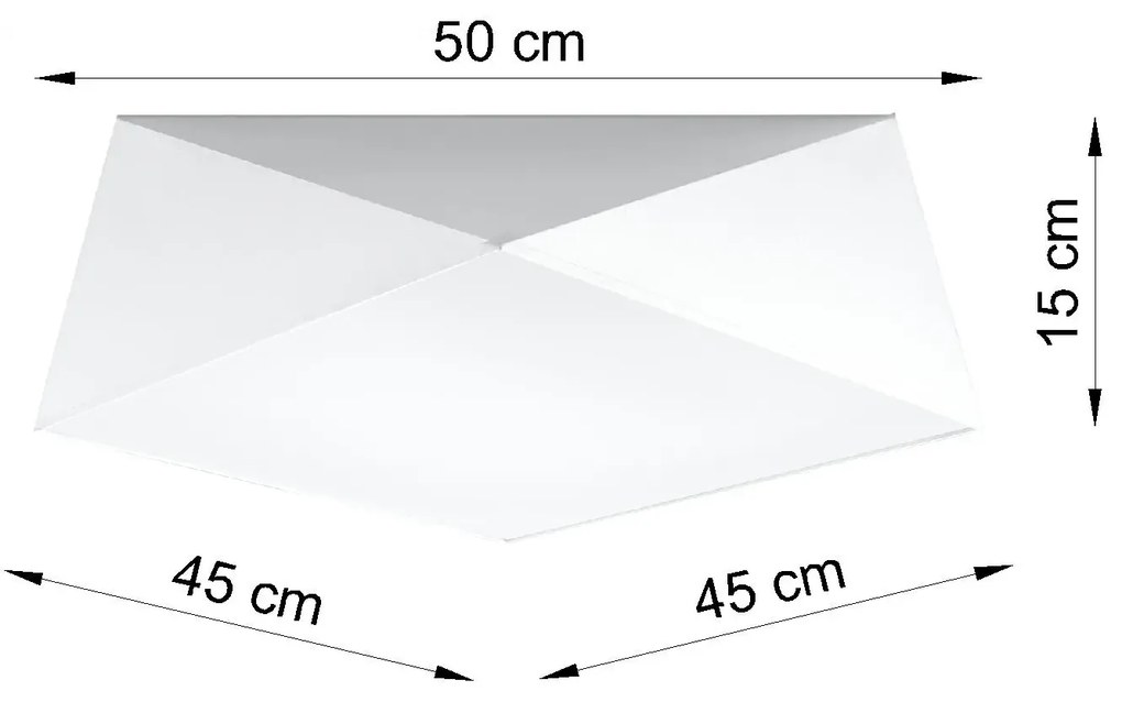 Biały nowoczesny plafon - EX591-Hexi