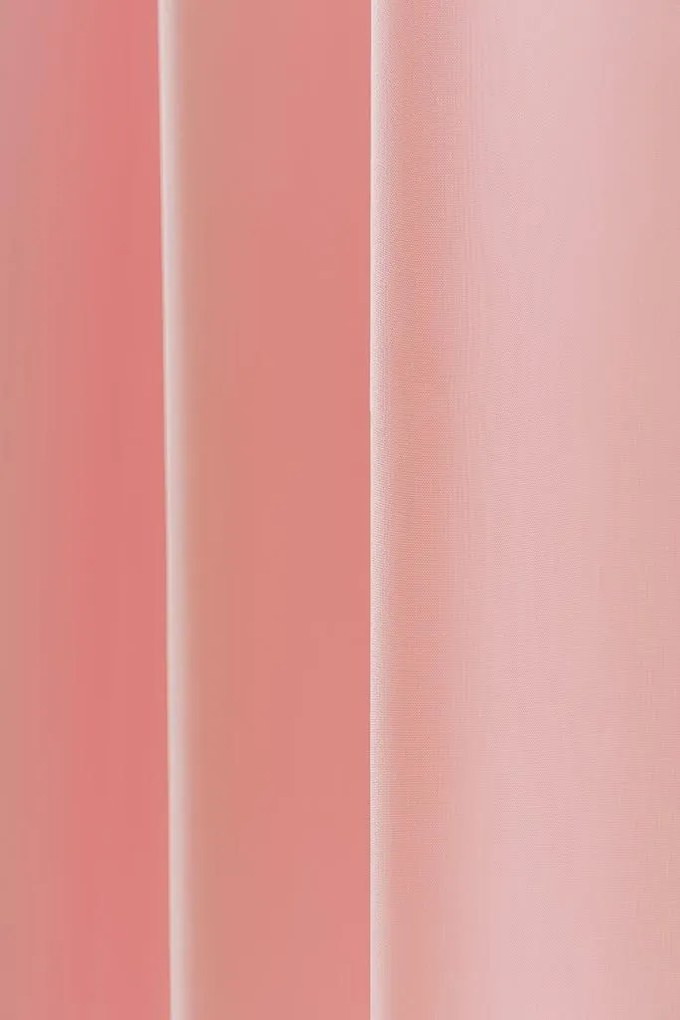Zasłona OXFORD LIGHT 140x250 cm, różowa Zawieszanie: Taśma z wiązaniami