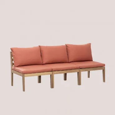 3-częściowa Modułowa Sofa Ogrodowa Filips Z Drewna Akacjowego Terracota - Sklum