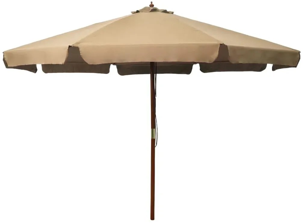 Okrągły parasol ogrodowy taupe - Sorani