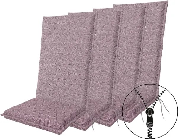 Doppler ART 4043 wysoki - zestaw 4 szt. zestaw 4 szt. poduszek na krzesło z wysokim oparciem