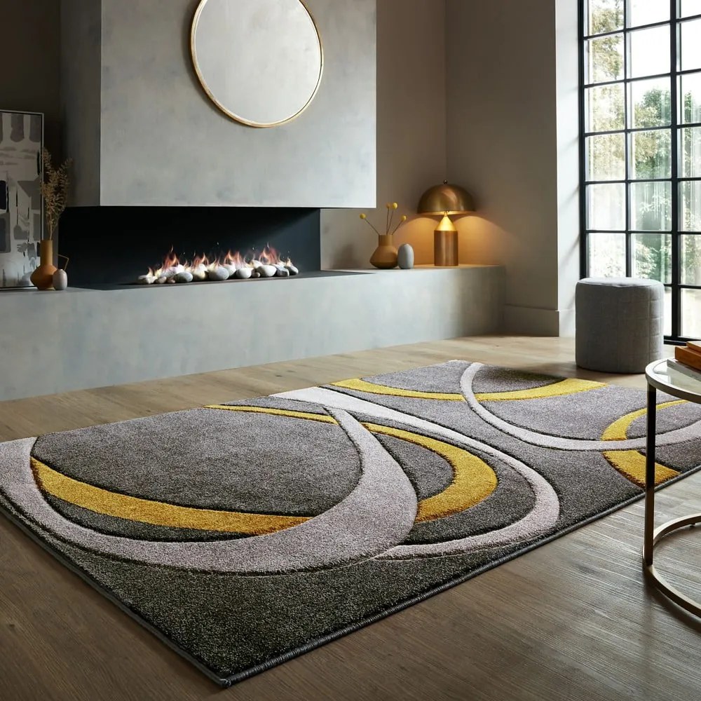 Chodnik w szaro-żółtym kolorze 160x230 cm Elude Orb – Flair Rugs