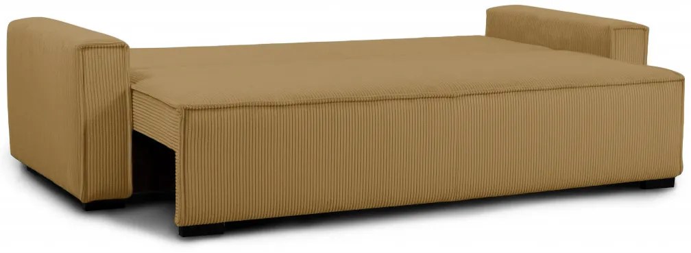 Trzyosobowa sofa rozkładana SMART musztardowa