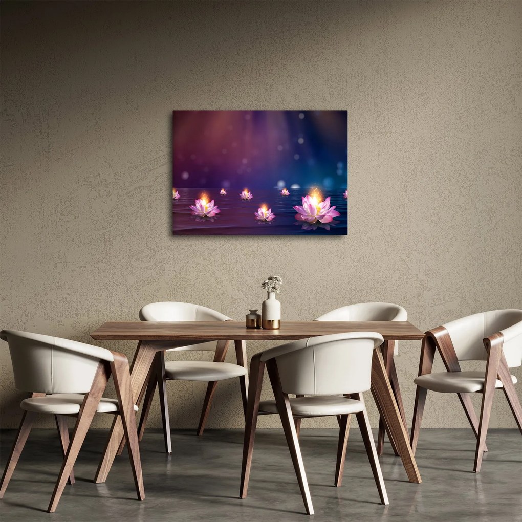 Obraz - Magiczne lilie wodne (70x50 cm)