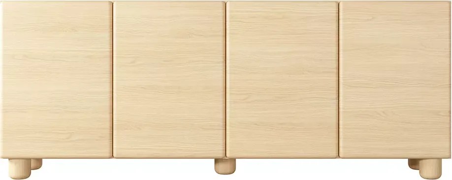 Komoda Zissa 4D 200 cm – duża komoda do salonu, nowoczesna, dąb Vicenza, bez uchwytów