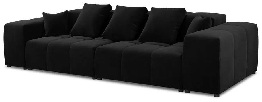 Czarna aksamitna sofa 320 cm Rome Velvet – Cosmopolitan Design