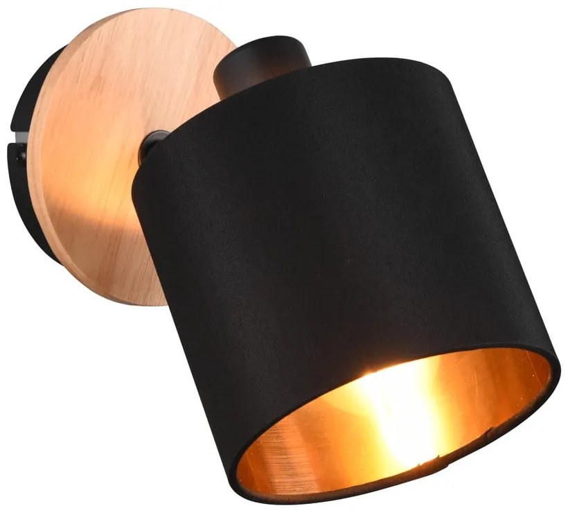 Czarno-naturalna lampa punktowa ø 12 cm Tommy – Trio