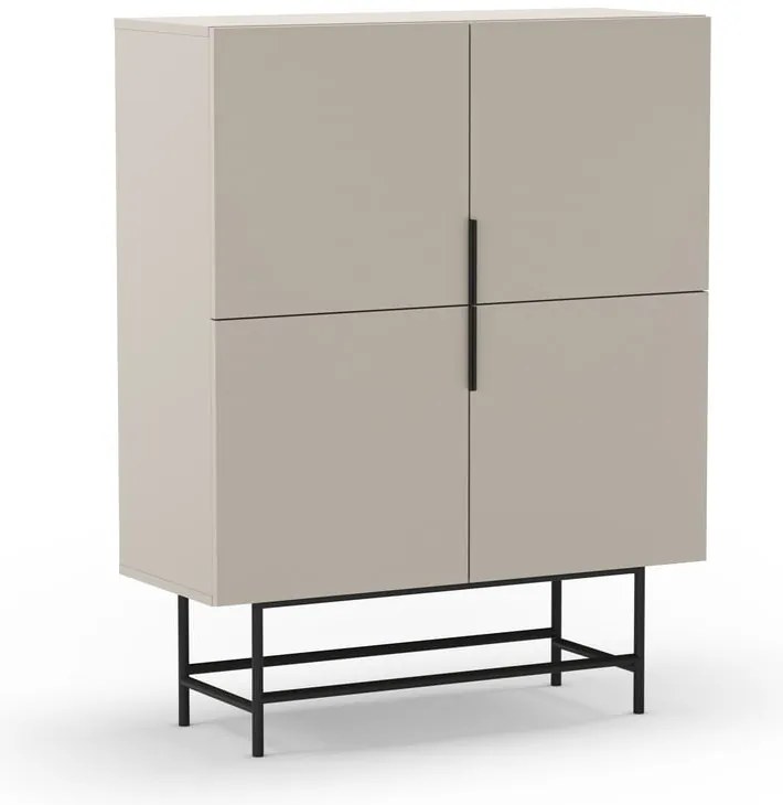 Kremowa szafka 100x128 cm Eldia – Marckeric