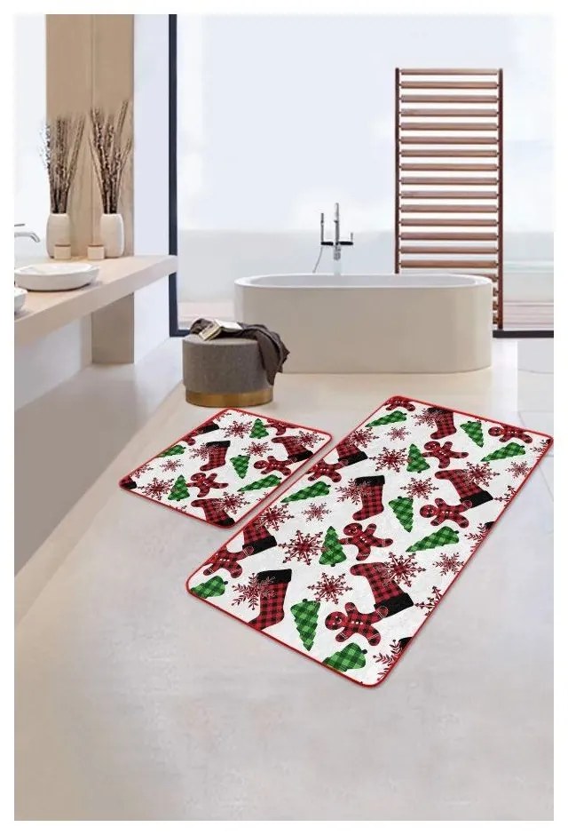Dywaniki łazienkowe zestaw 2 szt. 60x100 cm Tartan – Mila Home