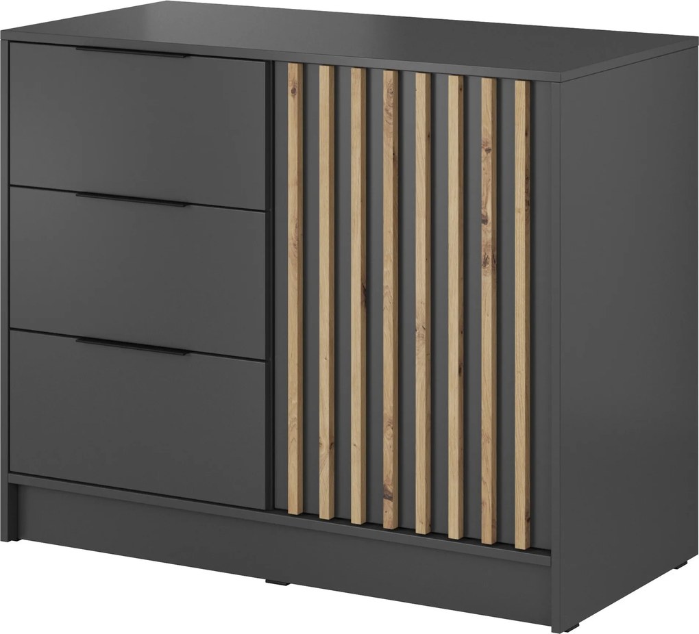 Komoda NELIANA 105 cm do Salonu Sypialni Grafit