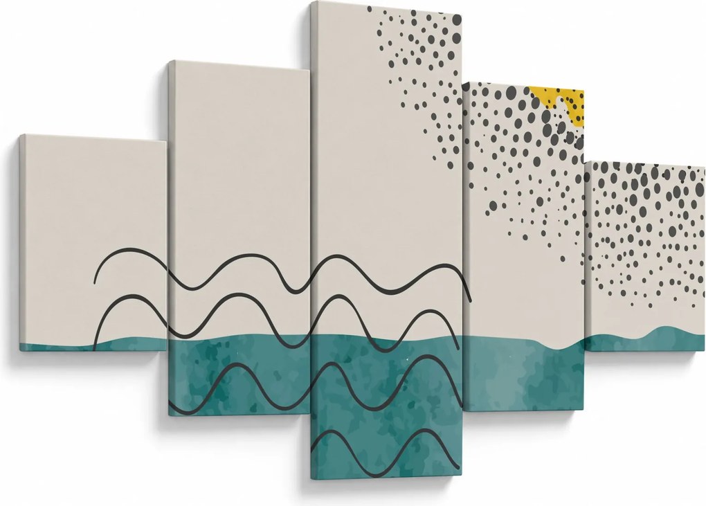 Obraz - Abstrakcyjny obraz plaży N⁰1 (125x70 cm)