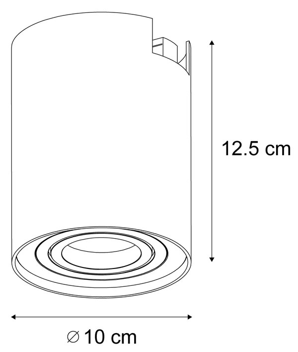 Nowoczesny szynowy reflektor jednofazowy w kolorze ciemnoszarym - Iconic Rondoo Up