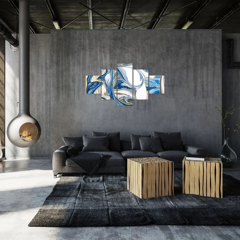 Obraz - Fale z marmuru (125x70 cm)