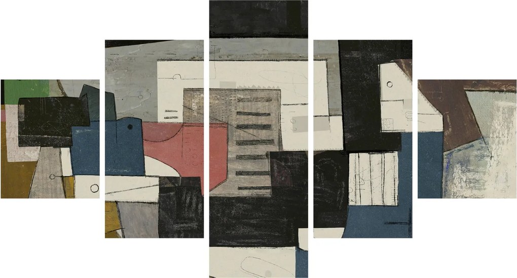 Obraz - Abstrakcja, kubizm (125x70 cm)