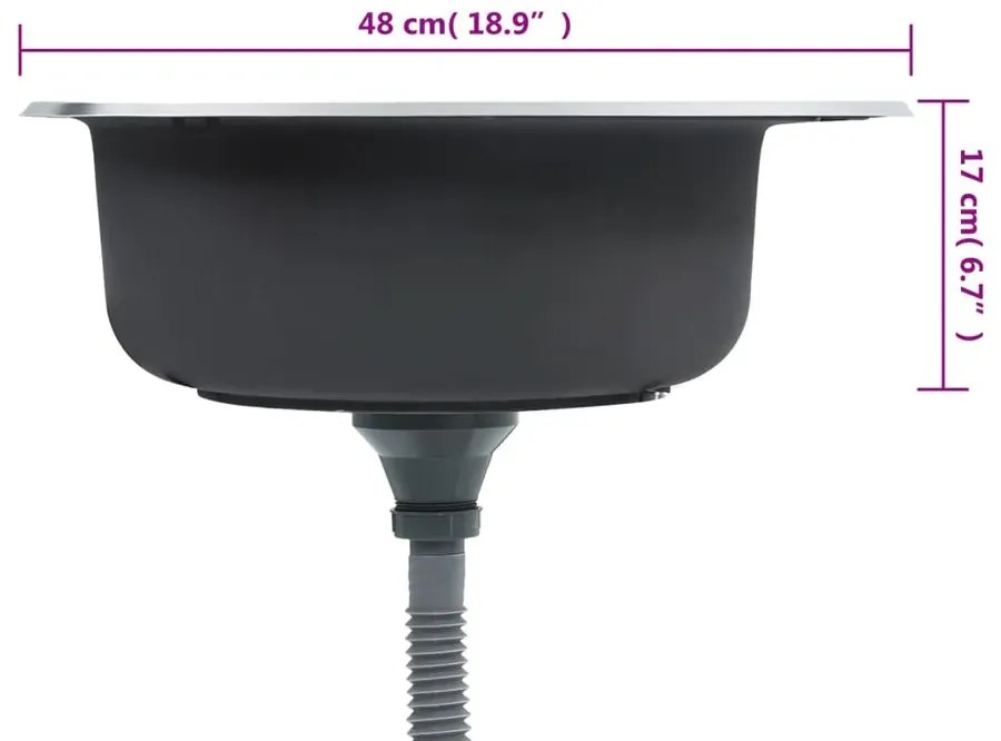 Zlewozmywak ze stali nierdzewnej z sitkiem i syfonem - Fenix 4X