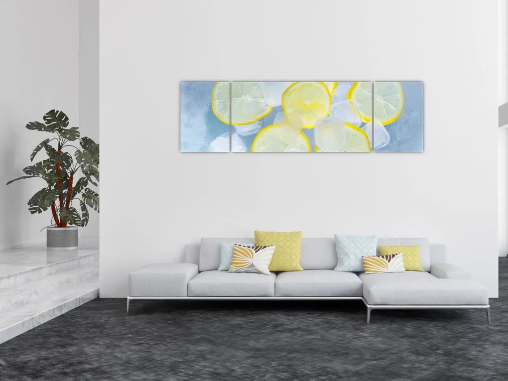 Obraz cytryn w lodzie (170x50 cm)