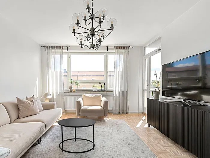 Czarny okrągły stolik kawowy w stylu loft - Andras 3X