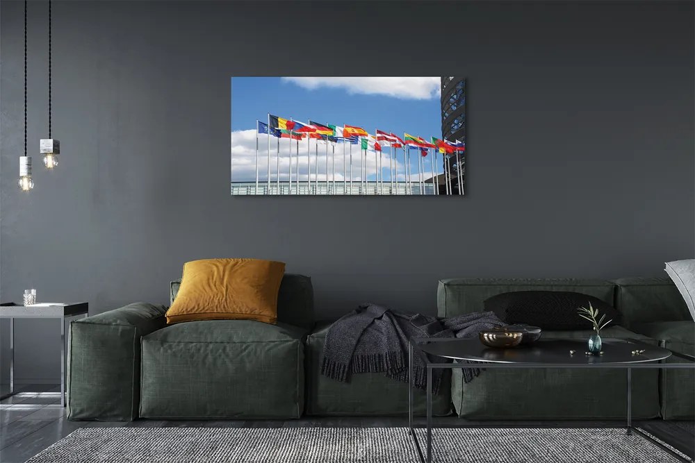 Duży obraz na płótnie Kilka Flag