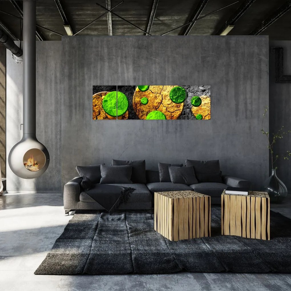 Obraz abstrakcji - Kule (170x50 cm)