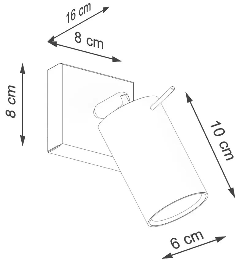 Stylowy czerwony kinkiet ścienny - M091- Nona