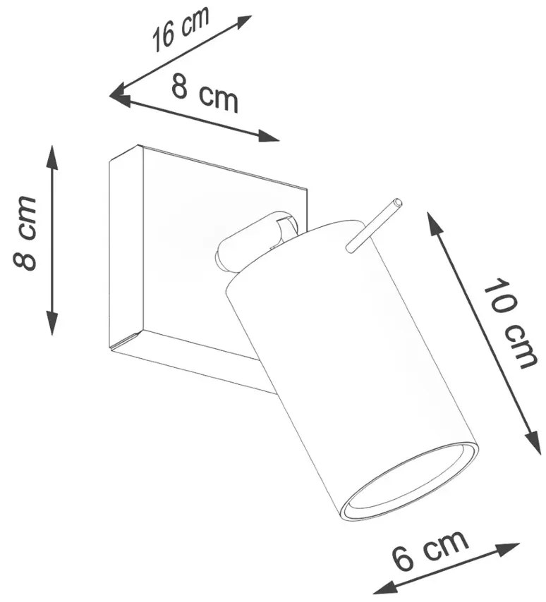 Stylowy czerwony kinkiet ścienny - M091 S6-K35