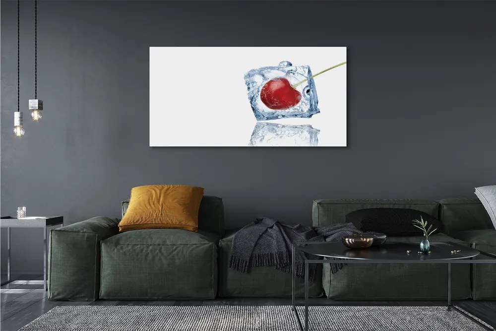 Obraz na płótnie Wiśnia w Kostce Lodu