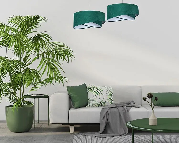 Zielono-biała asymetryczna lampa wisząca - EX972 S3-D58