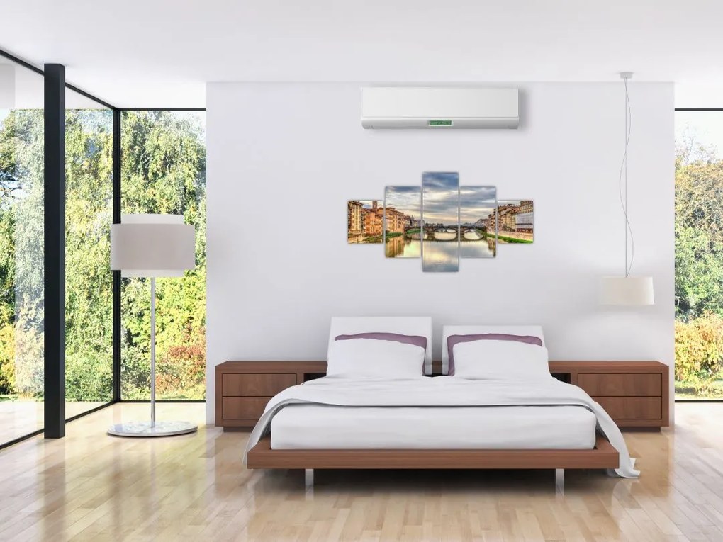 Obraz - Most przez rzekę (125x70 cm)