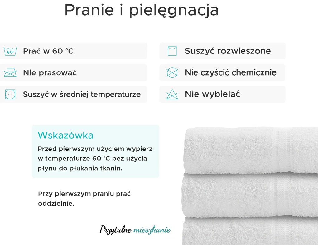 Ręcznik BIBAZ 50x100 cm, grafitowy, 100% bawełna