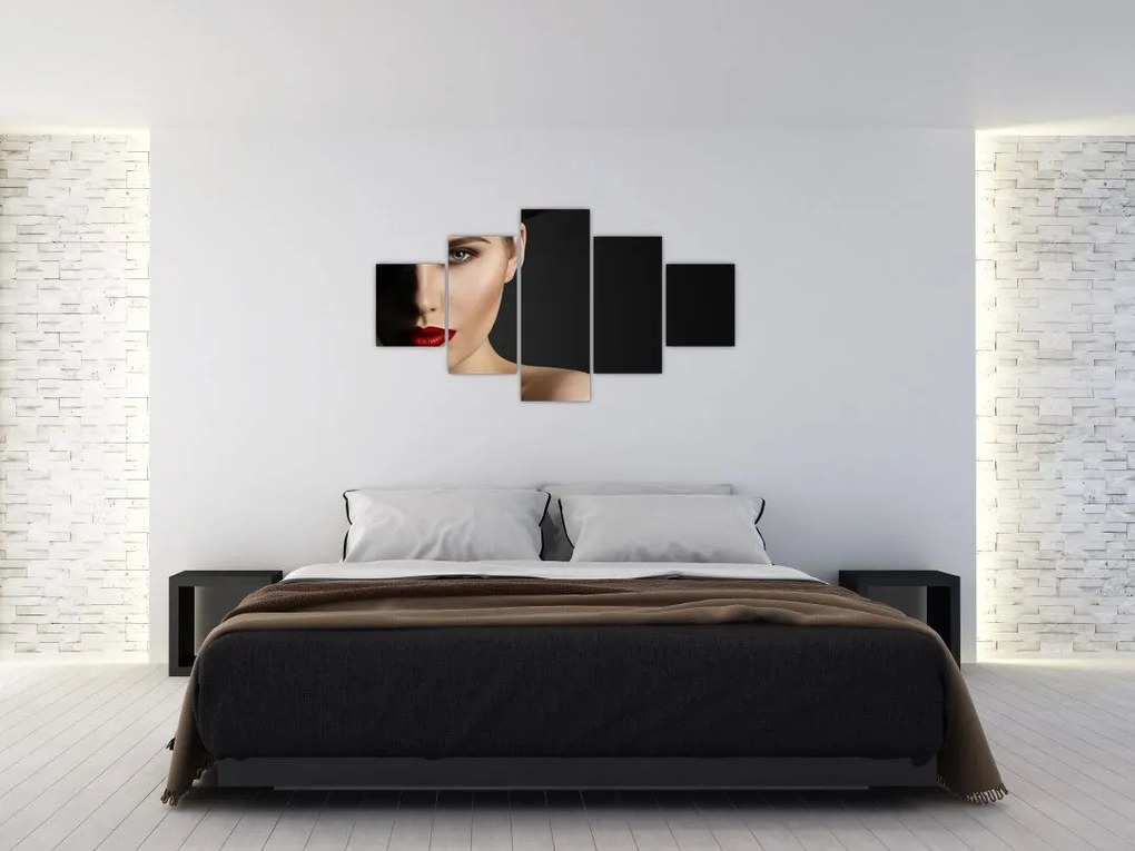 Obraz - Portret kobiety w kapeluszu (125x70 cm)