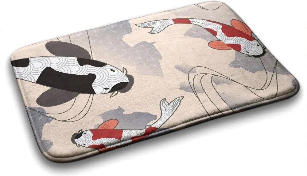Dywanik łazienkowy antypoślizgowy Dywanik łazienkowy antypoślizgowy Rybki Koi