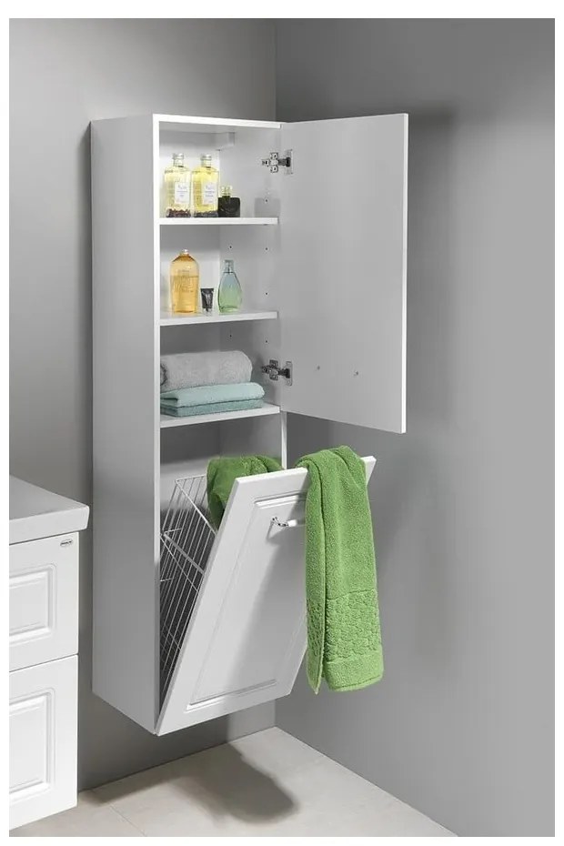 Biała szafka łazienkowa 40x150 cm Favolo – Sapho