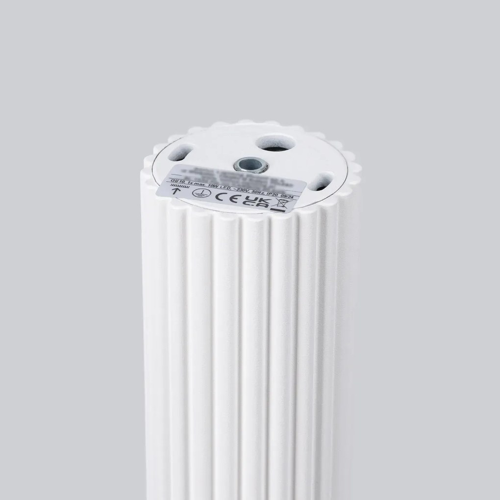 Plafon KARBON 60 biały ryflowany SOLLUX LIGHTING