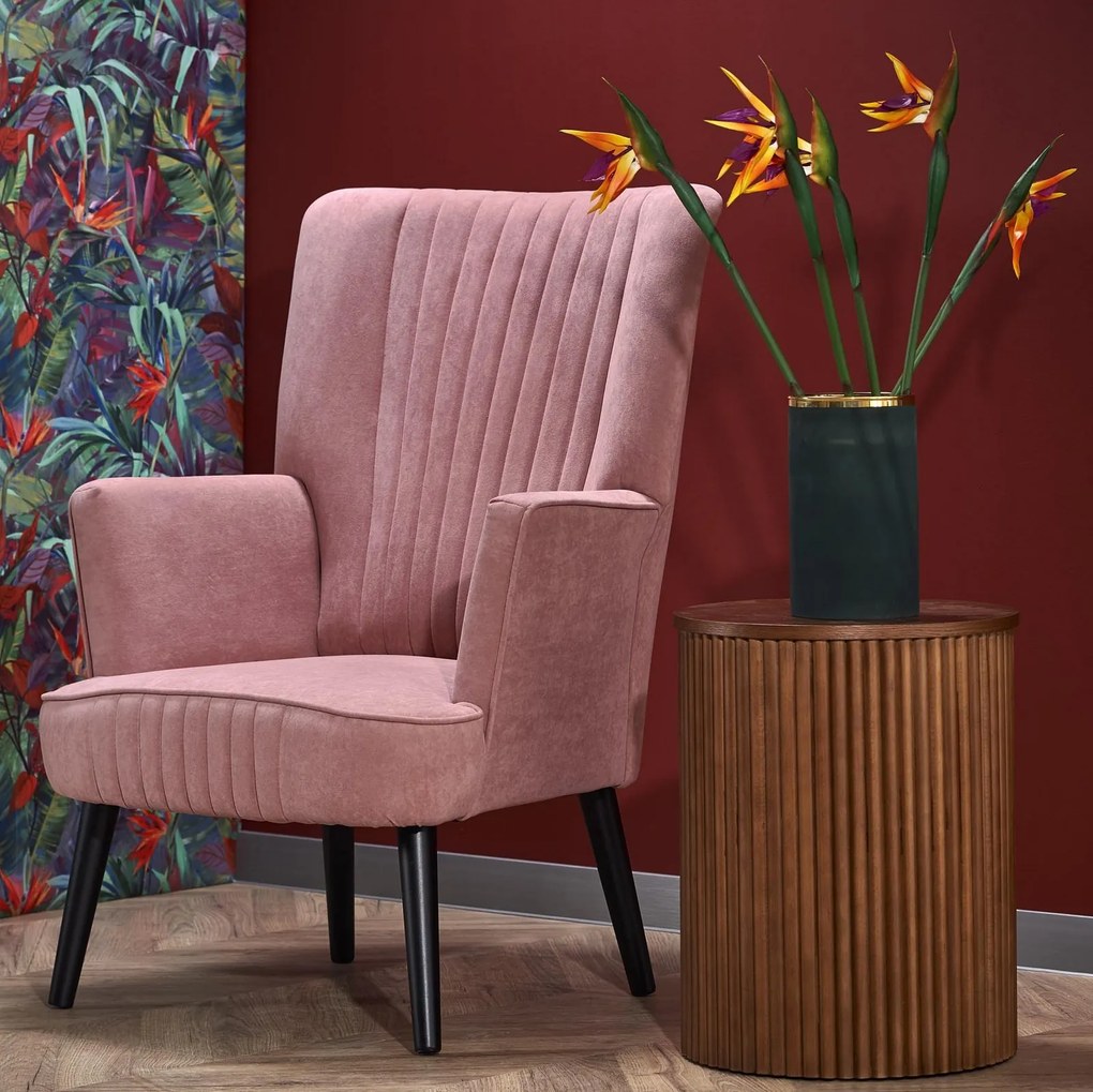 Wygodny fotel wypoczynkowy z podłokietnikami Delgado