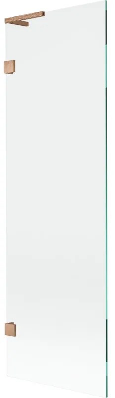 Mexen Lunar L parawan nawannowy 1-skrzydłowy 60 x 150 cm, transparent, miedź szczotkowana - 897L-060-000-65-00