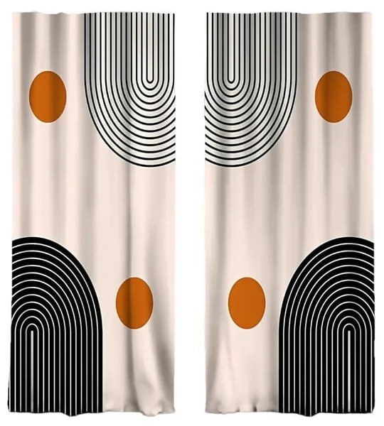 Beżowe zasłony zestaw 2 szt. 140x260 cm – Mila Home