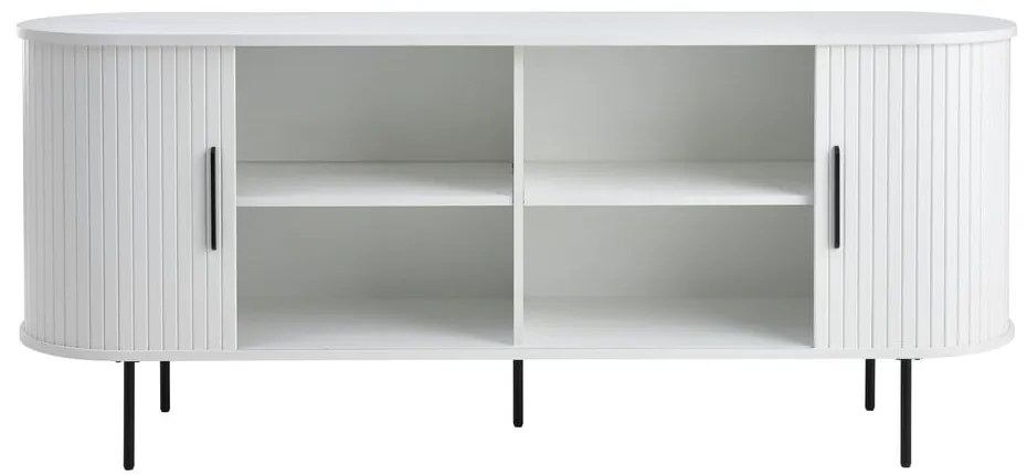 Biała komoda z drzwiami przesuwnymi 180x76x45 cm Nola – Unique Furniture
