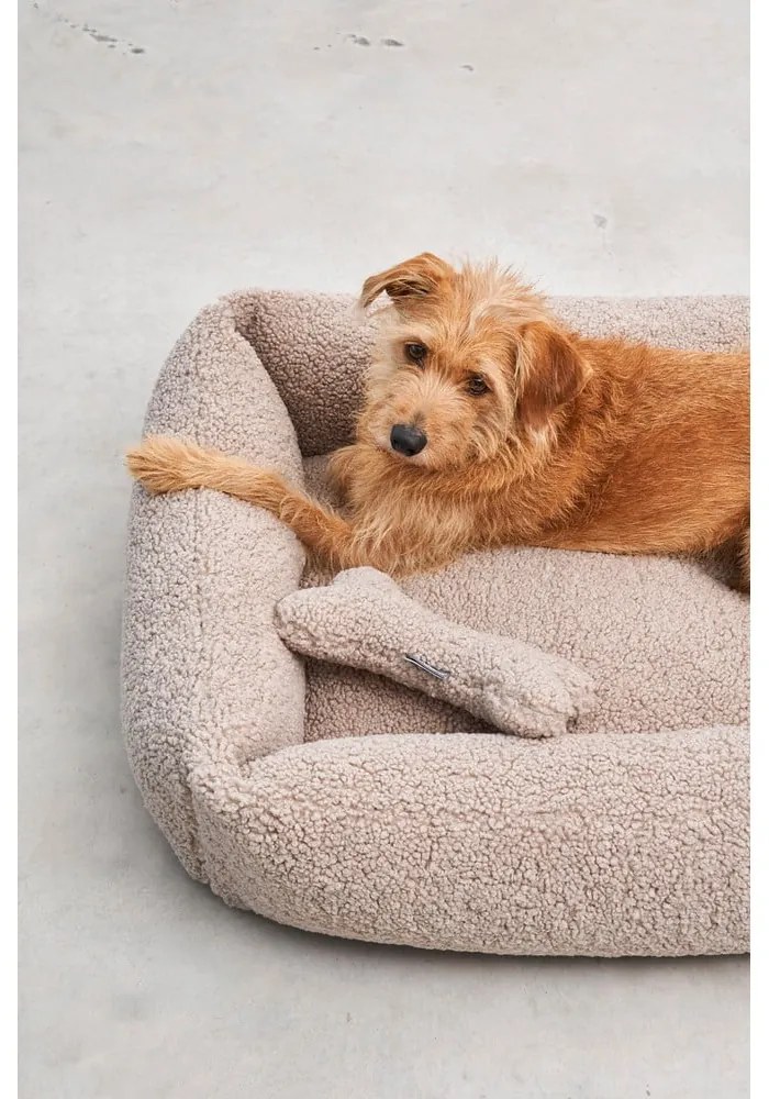 Beżowe legowisko dla psów z materiału bouclé 93x120 cm Senso Greige L – MiaCara