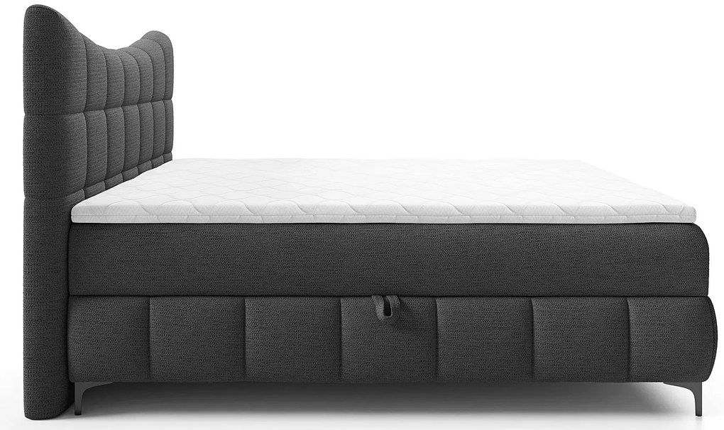 Czarne kontynentalne łóżko pikowane 5 rozmiarów C4-R82